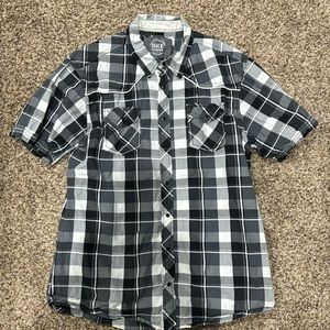 BKE Men’s short Sleeve Snap Western Style Shirt Size XL